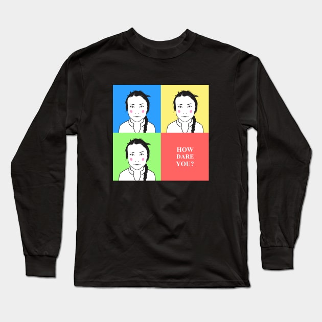 Greta Thunberg Long Sleeve T-Shirt by headache606